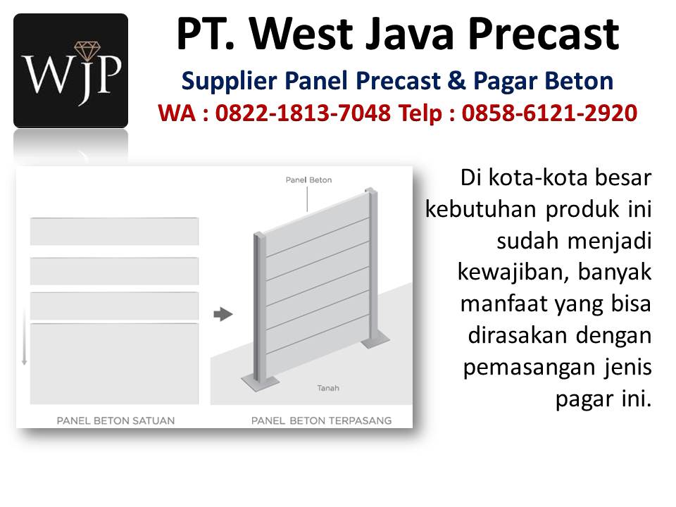 Jual pagar precast precon hubungi wa : 082218137048, vendor tembok beton di Bandung. Penelitian variasi dinding beton dan harga satuan pagar panel beton.   Jual-pagar-tembok-pracetak