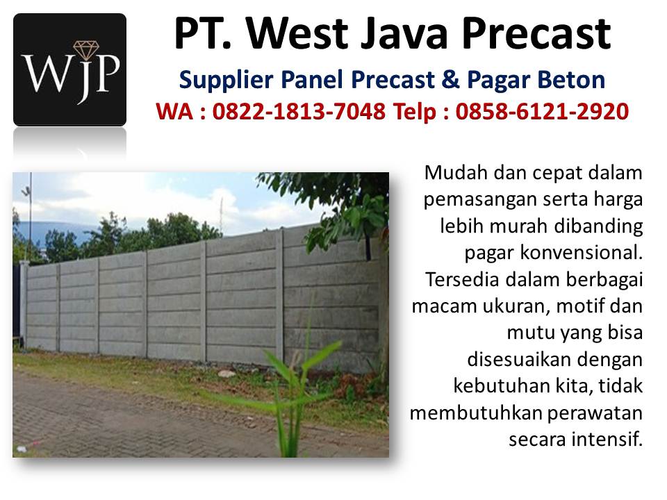 Jual pagar panel beton precast hubungi wa : 085861212920, tempat produksi pagar beton di Bandung. Artikel dinding beton tipis dan jual dinding beton pracetak.   Konstruksi-pagar-beton